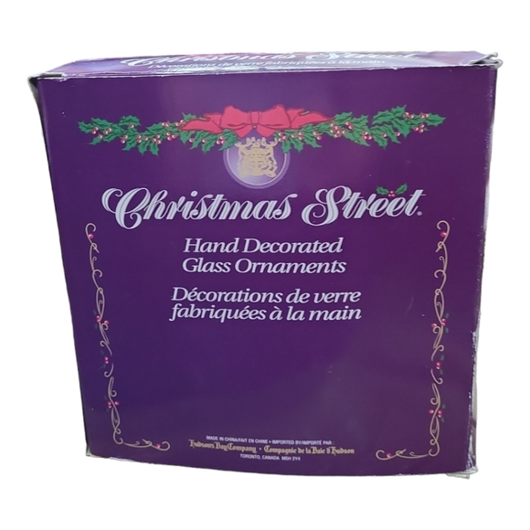 Vintage Christmas Street Hand Decorated Glass Ornaments - Picture 4 of 7